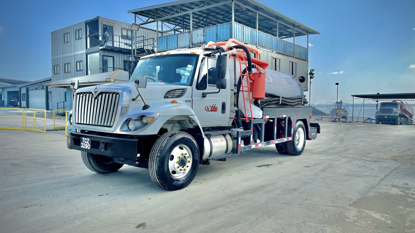 Oil Mop vacuum truck at the La Brea operations base in Trinidad